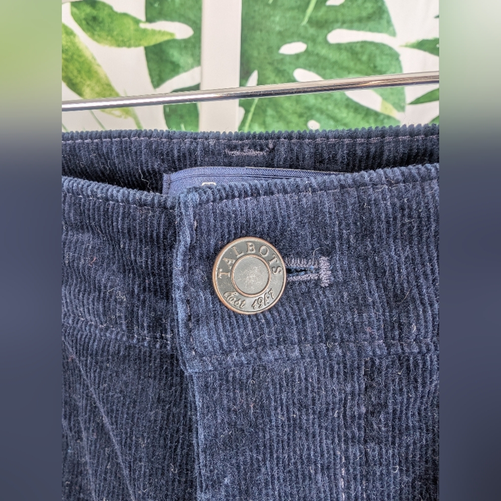 Talbot's Simply Flattering Straight Corduroy Navy Pant (Size: 8) - Picture 4 of 9